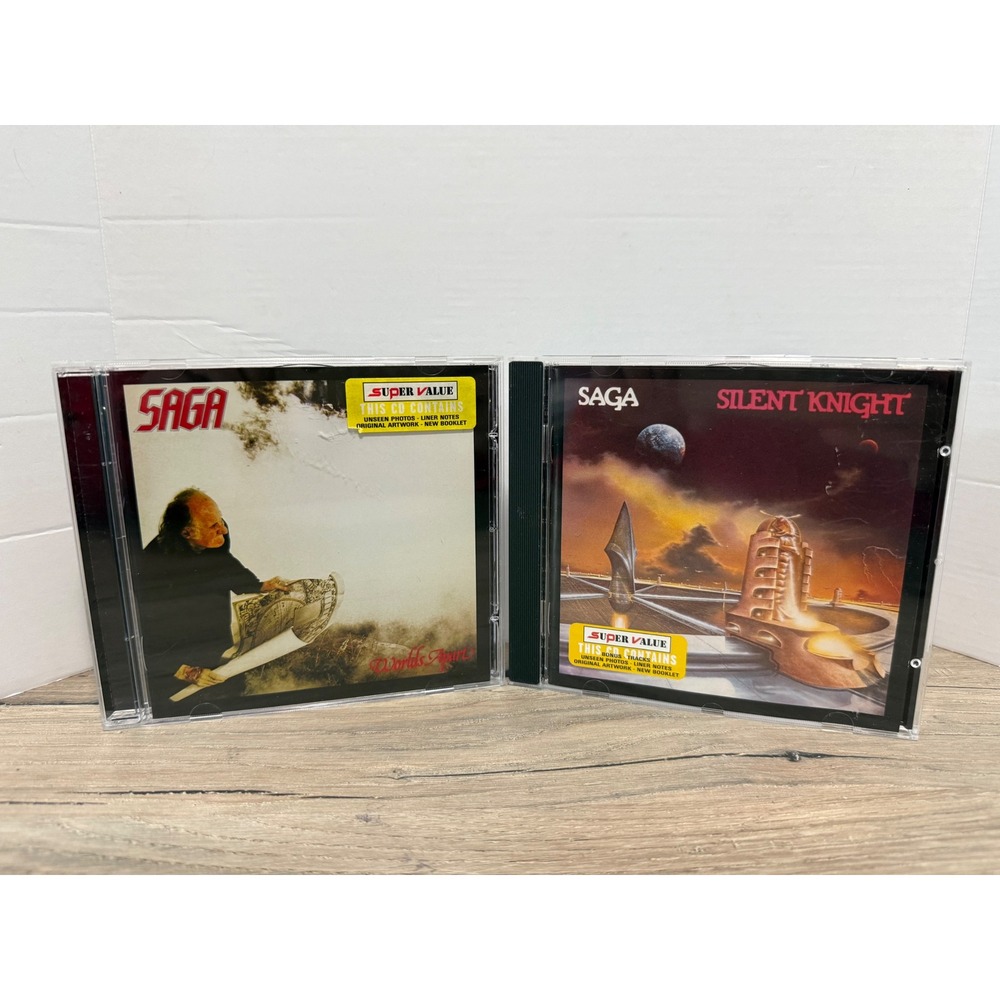 Saga Worlds Apart & Silent Knight CD Bundle Remastered Bonus Tracks SPV Germany